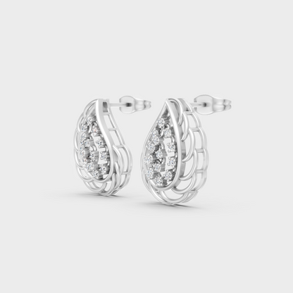 Platinum Round Diamond Stud Earrings 0.28 Ct Premium Lab Grown Jewelry