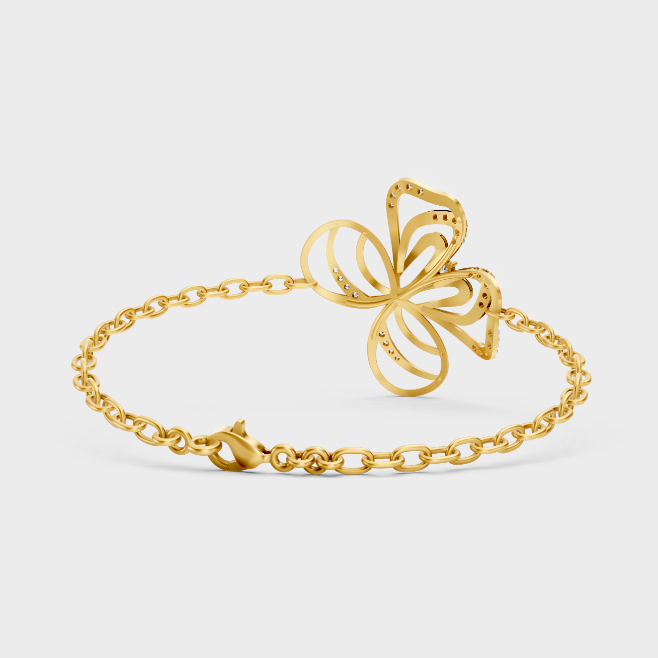 9K 14K 18K Yellow Gold Round Diamond Bracelet 0.38 Ct Lab Created Fine Jewelry