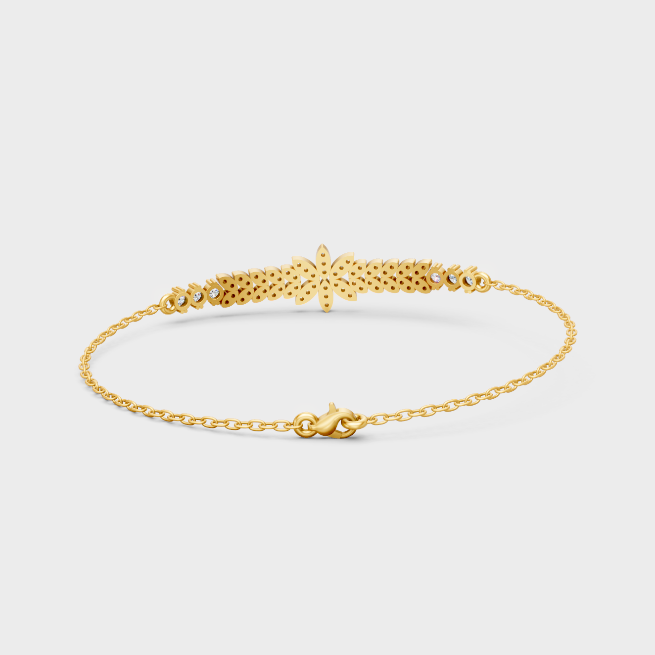 9K 14K 18K Yellow Gold Round Diamond Bracelet 0.43 Ct Lab Grown Fine Jewelry