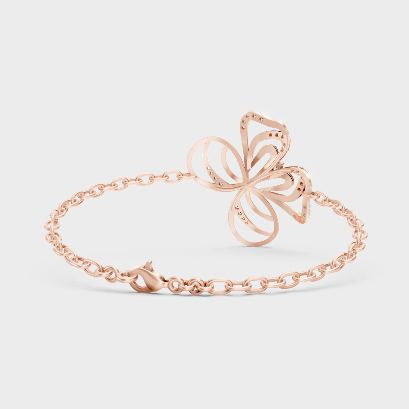 Rose Gold Round Diamond Bracelet 0.38 Ct Everyday Elegant Jewelry