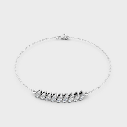 White Gold Classic Round Diamond Bracelet 0.22 Ct Certified Fine Jewelry