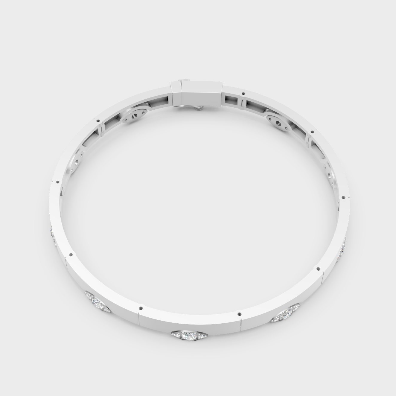 White Gold Round Diamond Bracelet 0.62 Ct Lab Grown Timeless Style
