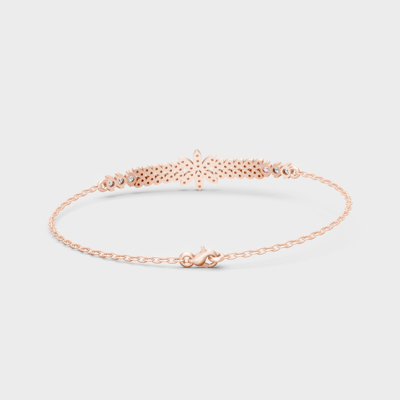 Rose Gold Round Diamond Bracelet 0.43 Ct Everyday Elegant Jewelry