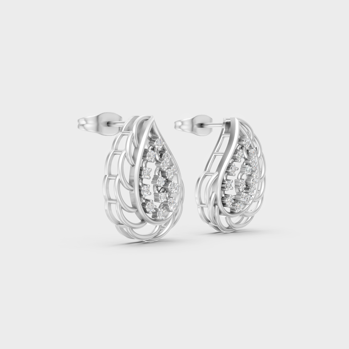 Platinum 950 Round Diamond Stud Earrings 0.28 Ct Lab Grown Ethical Luxury