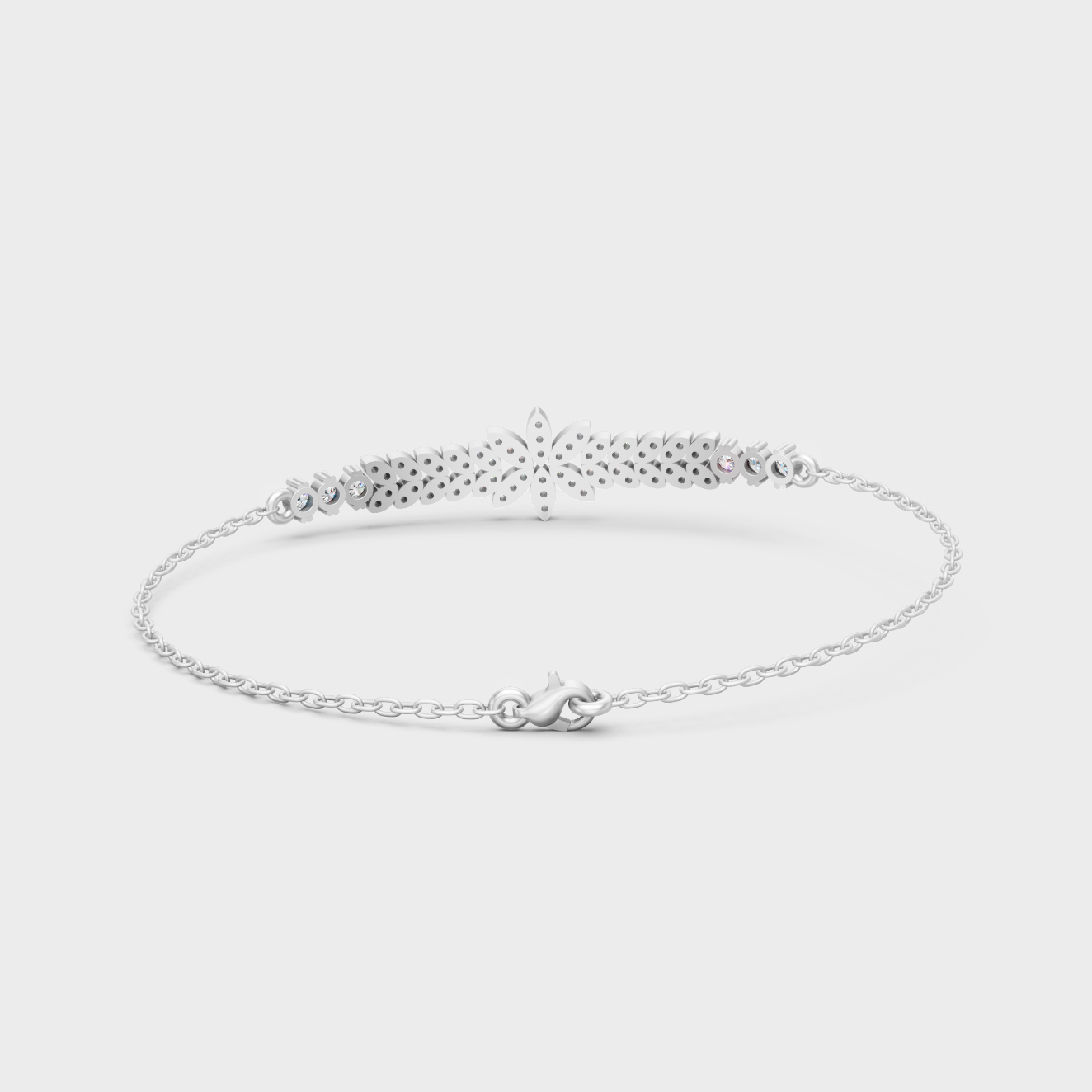 Platinum 950 Round Diamond Bracelet 0.43 Ct Refined Luxury Design