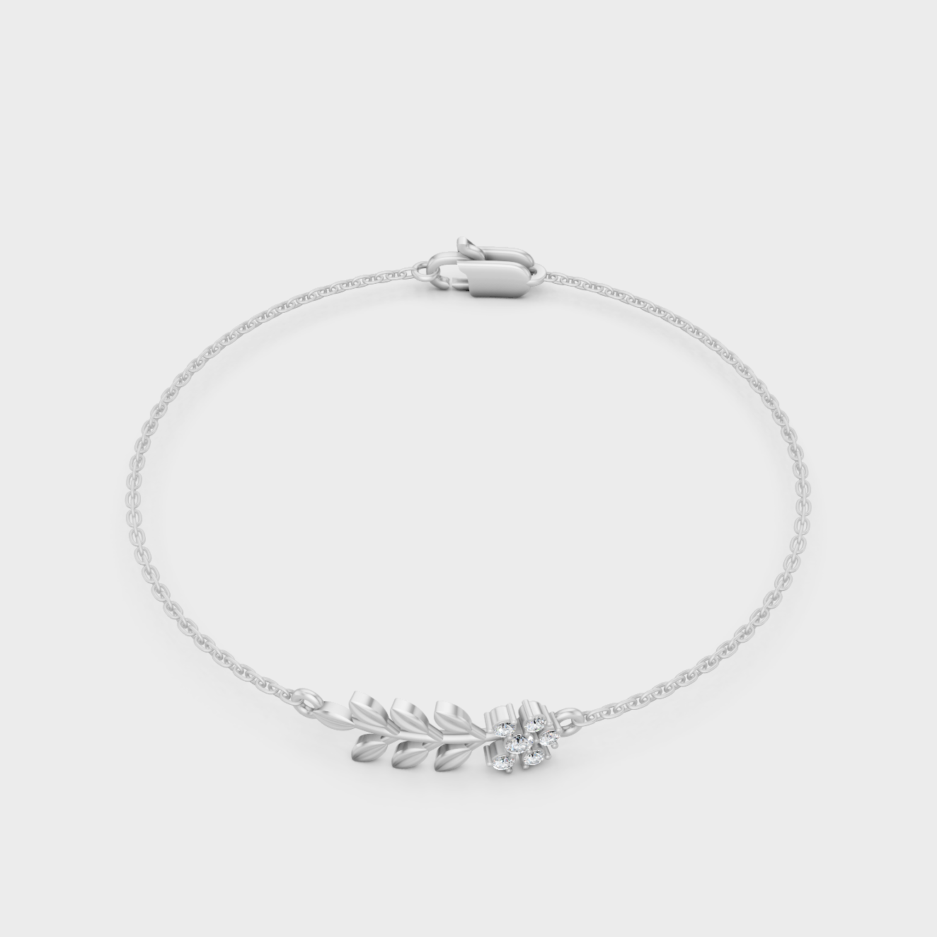 White Gold Classic Round Diamond Bracelet 0.12 Ct Certified Fine Jewelry