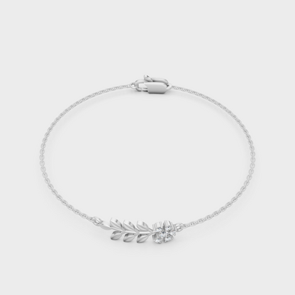 White Gold Classic Round Diamond Bracelet 0.12 Ct Certified Fine Jewelry