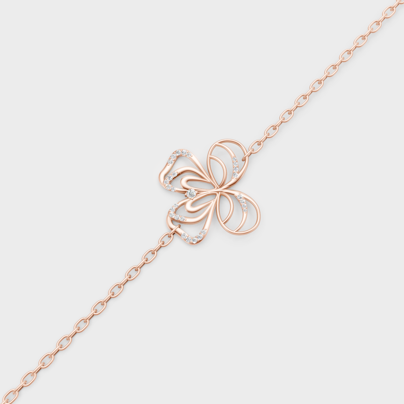Rose Gold Round Diamond Bracelet 0.38 Ct Ethical Lab Grown Elegant Style