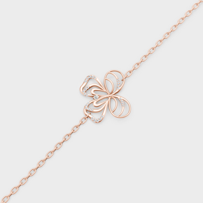 Rose Gold Round Diamond Bracelet 0.38 Ct Ethical Lab Grown Elegant Style