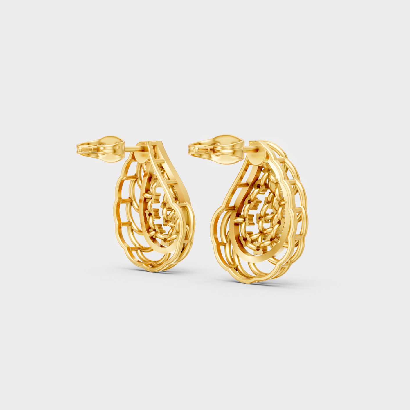 Yellow Gold Lab Grown Round Diamond Stud Earrings 0.28 Ct Premium Gift Jewelry