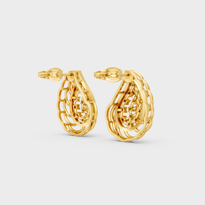 Yellow Gold Lab Grown Round Diamond Stud Earrings 0.28 Ct Premium Gift Jewelry