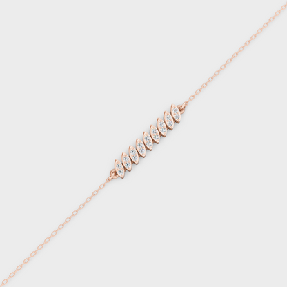 Rose Gold Round Diamond Bracelet 0.22 Ct Ethical Lab Grown Elegant Jewelry
