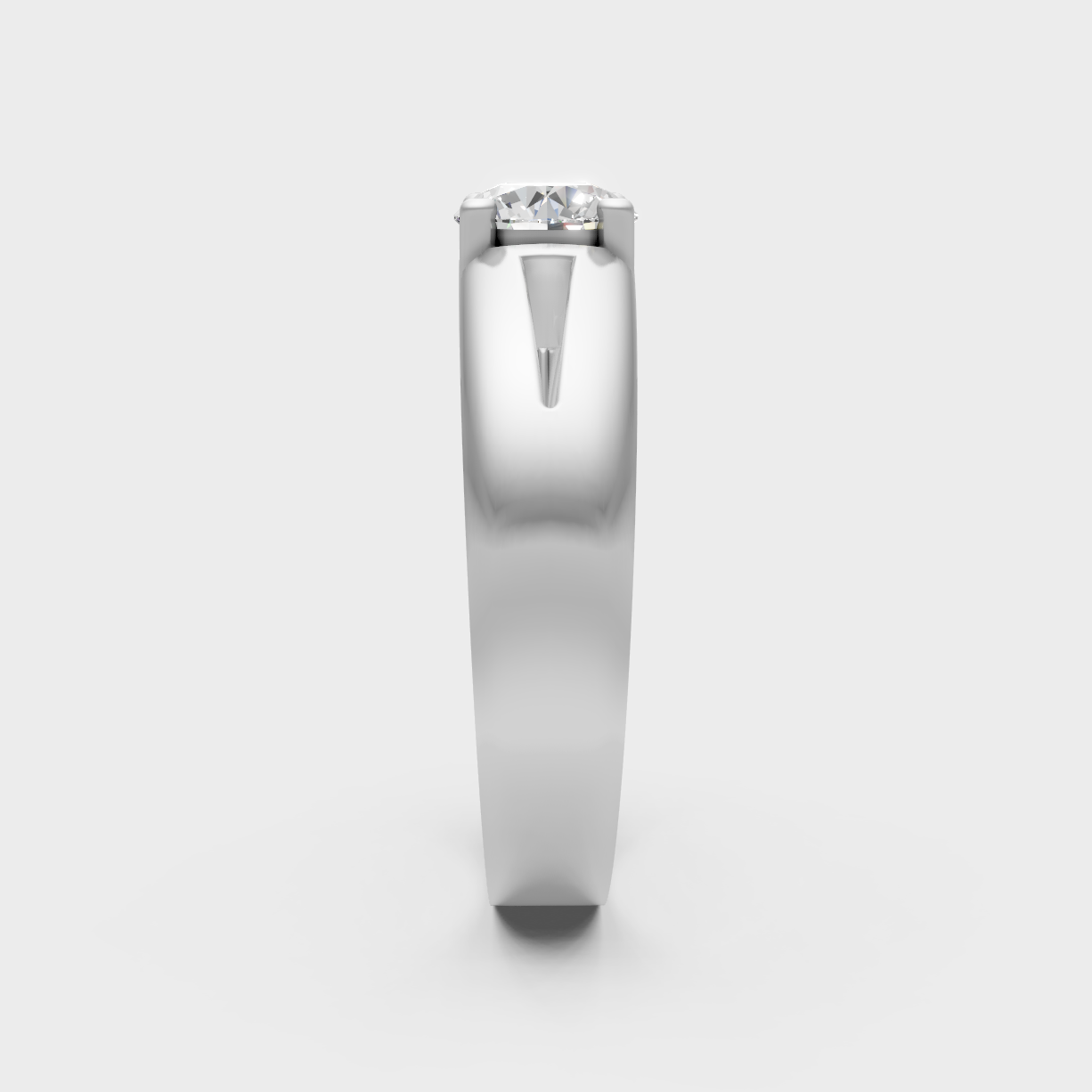  High-Polish 950 Platinum Round Lab Diamond Solitaire Ring For Maximum Brilliance