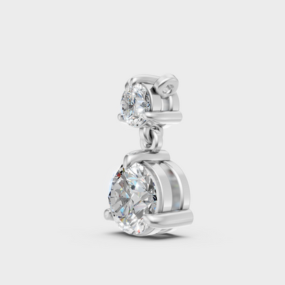 Certified 0.61 Carat Round Diamond Pendant Platinum