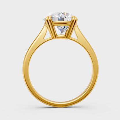 Warm 18K Yellow Gold in 2.79ct Round Solitaire