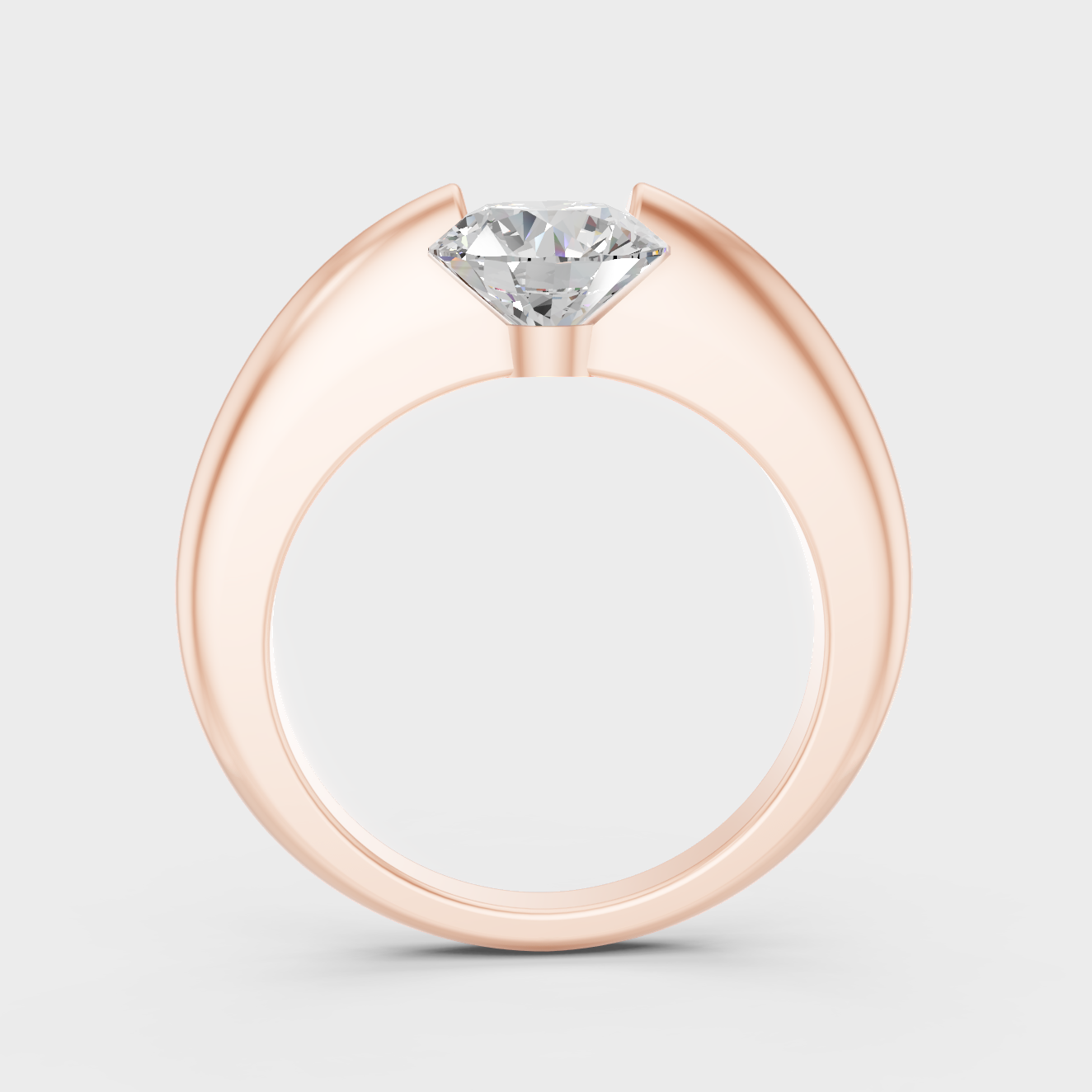 Rose Gold Engagement Ring With Ethical Lab Diamonds