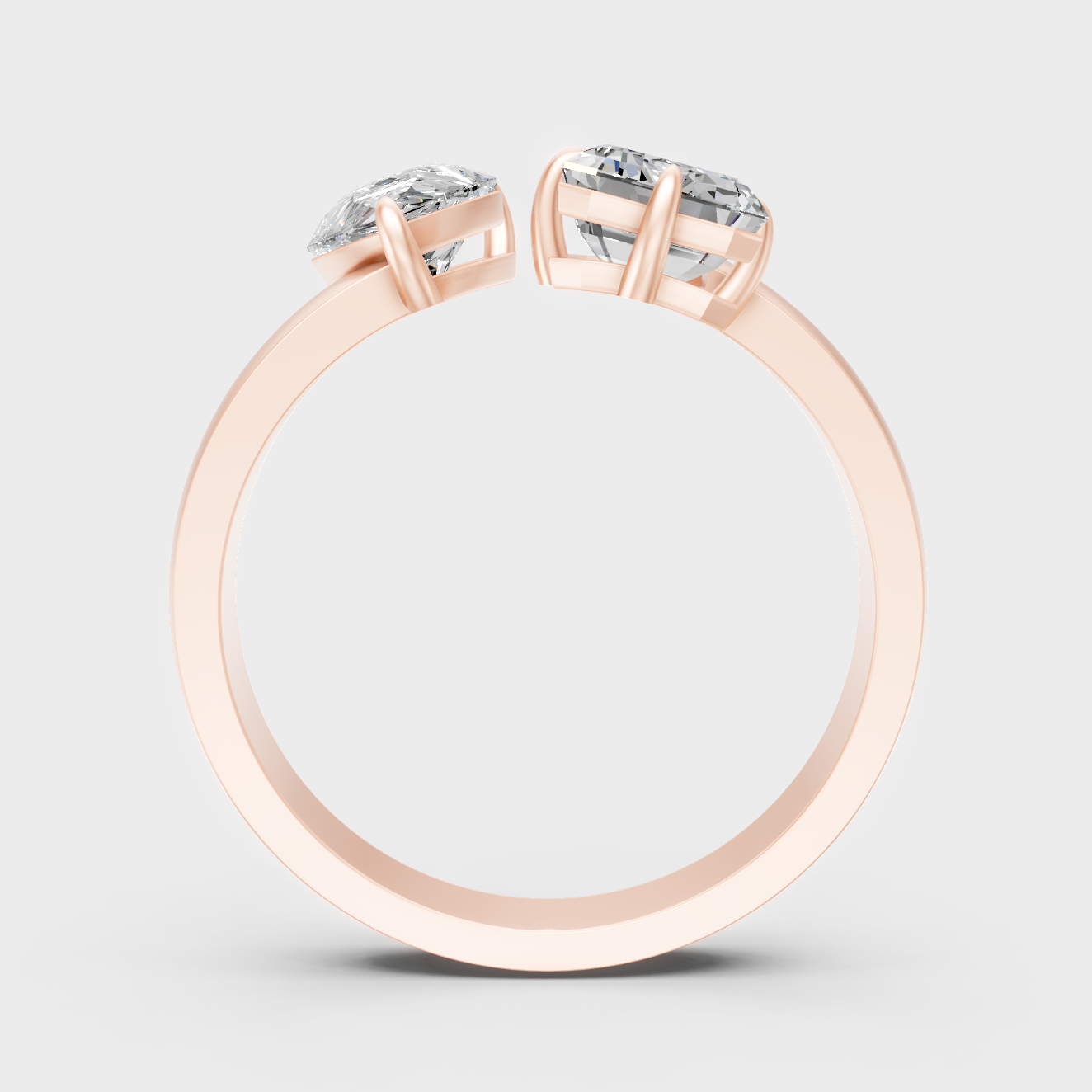 Rose Gold Luxury Toi Et Moi Diamond Jewelry