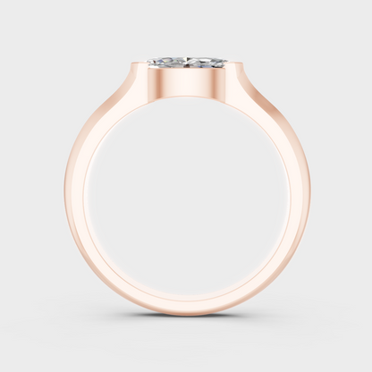 Rose Gold Engagement Ring With Ethical Lab Diamonds
