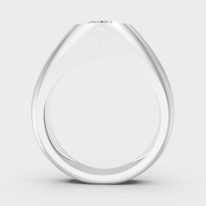 White Gold Mens Cushion Diamond Ring With Brilliant Sparkle