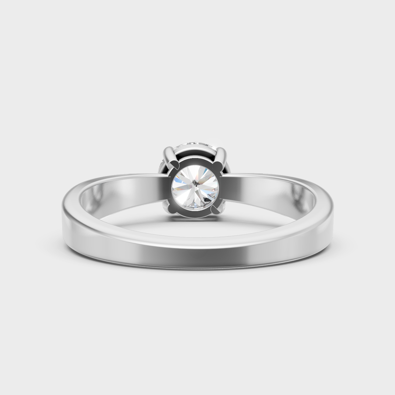 Ethical Lab Grown Diamond Engagement Ring In White Gold 1 Carat