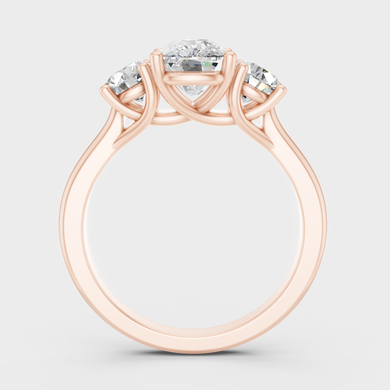 Rose Gold Luxury Cushion Diamond Jewelry
