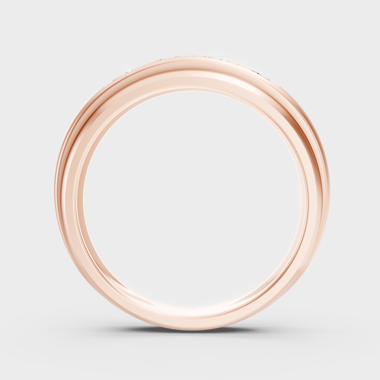 Rose Gold Mens Ring With Ethical Lab Diamonds