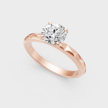  Modern Rose Gold Engagement Ring With A Brilliant Sustainable Diamond