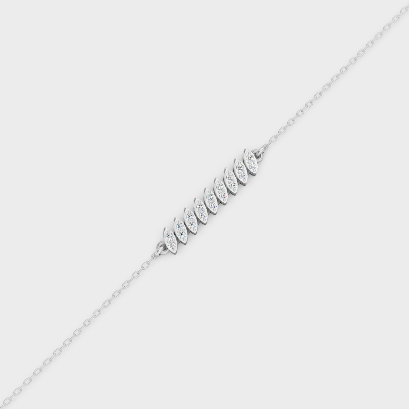 Platinum Round Diamond Bracelet 0.22 Ct Designer Fine Jewelry