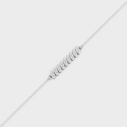 Platinum Round Diamond Bracelet 0.22 Ct Designer Fine Jewelry
