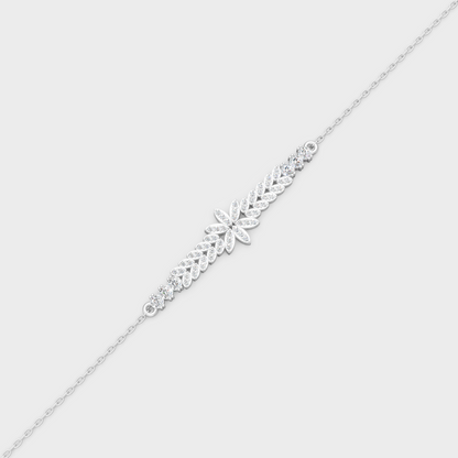 Platinum Round Diamond Bracelet 0.43 Ct Designer Fine Jewelry