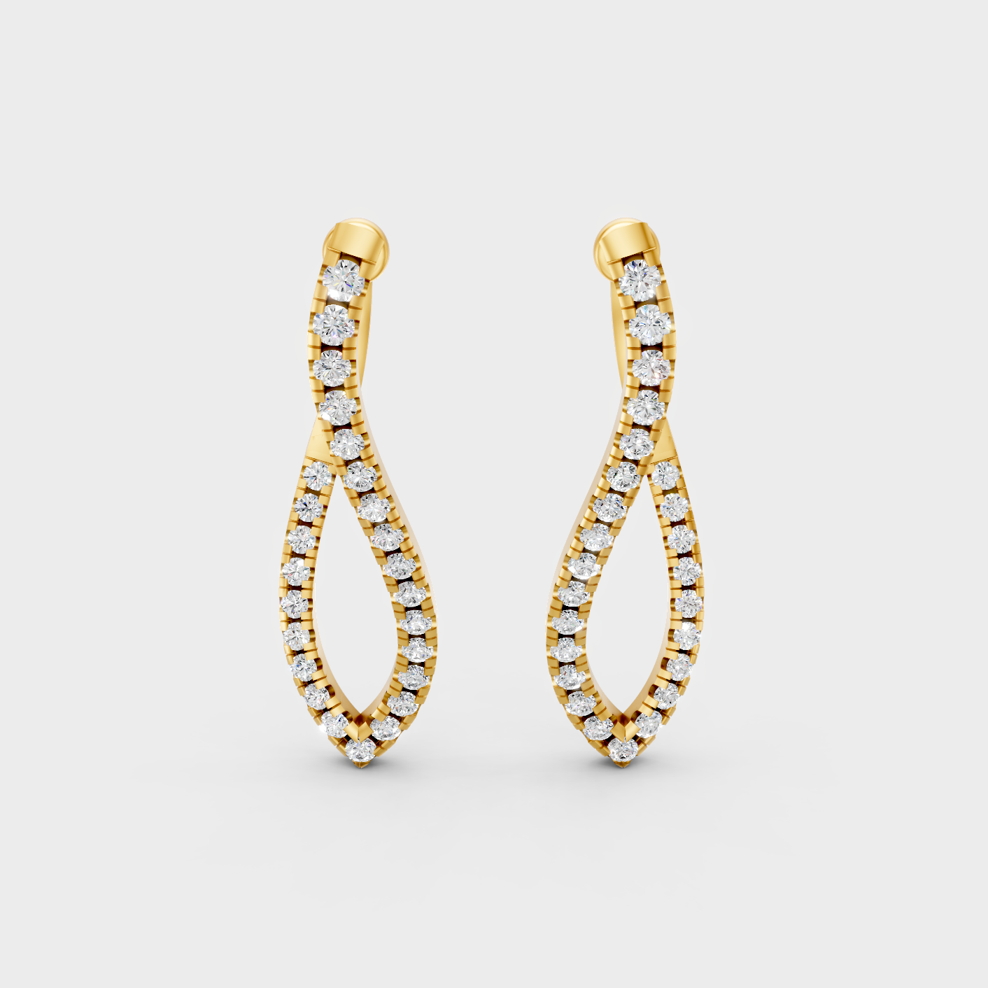 Yellow Gold Lab Grown Round Diamond Drop Earrings 0.79 Ct Luxury Gift Jewelry