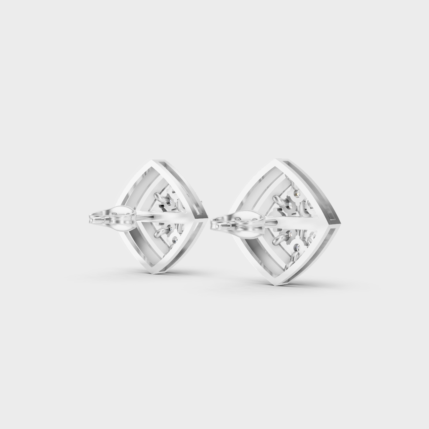 Platinum Diamond Stud Earrings Round Cut 0.64 Ct Ethical Luxury Jewelry