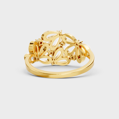 Hallmarked Yellow Gold Solitaire Ring With Brilliant Ethical Diamonds