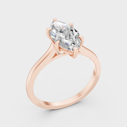 Marquise Cut Lab Grown Diamond Engagement Ring in