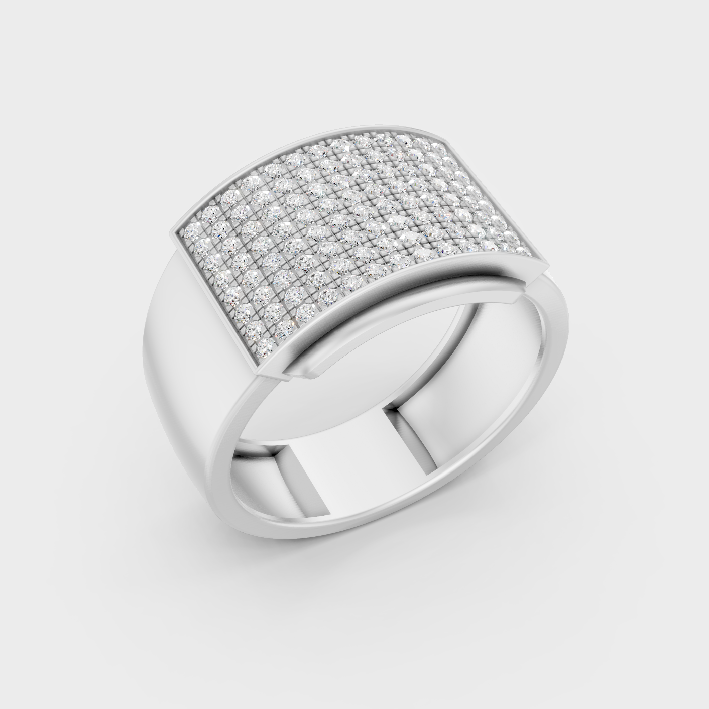 Platinum 950 Round Diamond Mens Band 0.83 Ct Lab Grown Luxury Design