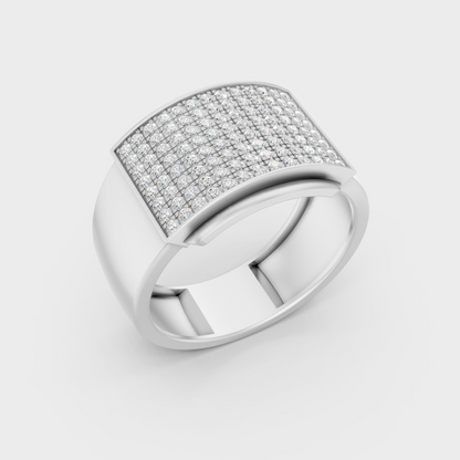 Platinum 950 Round Diamond Mens Band 0.83 Ct Lab Grown Luxury Design