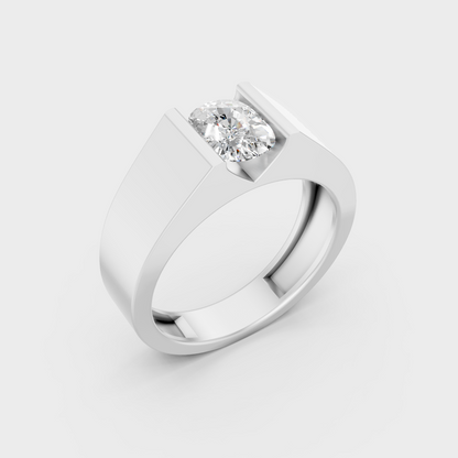 Platinum 950 Cushion Diamond Mens Ring 1.65 Ct Lab Grown Luxury Design