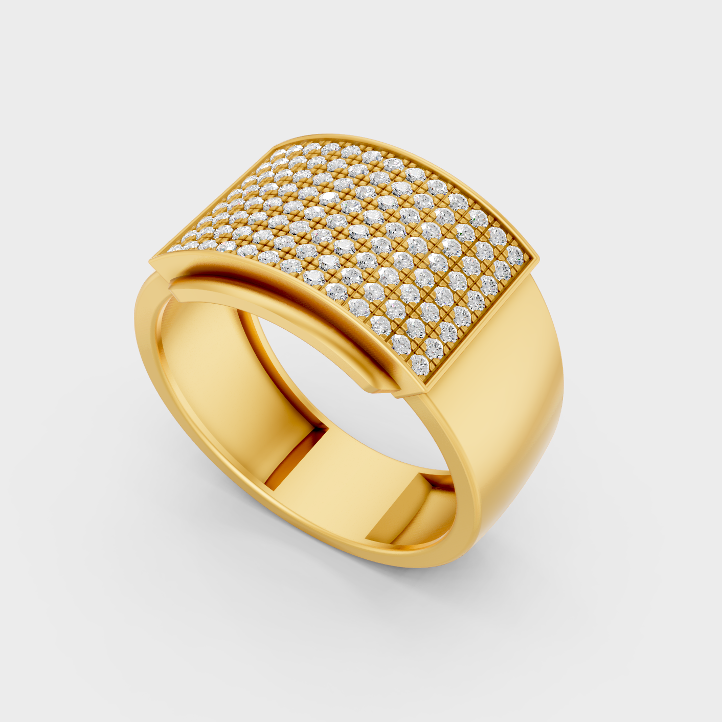 9K 14K 18K Yellow Gold Mens Diamond Band 0.83 Ct Lab Grown Fine Jewelry