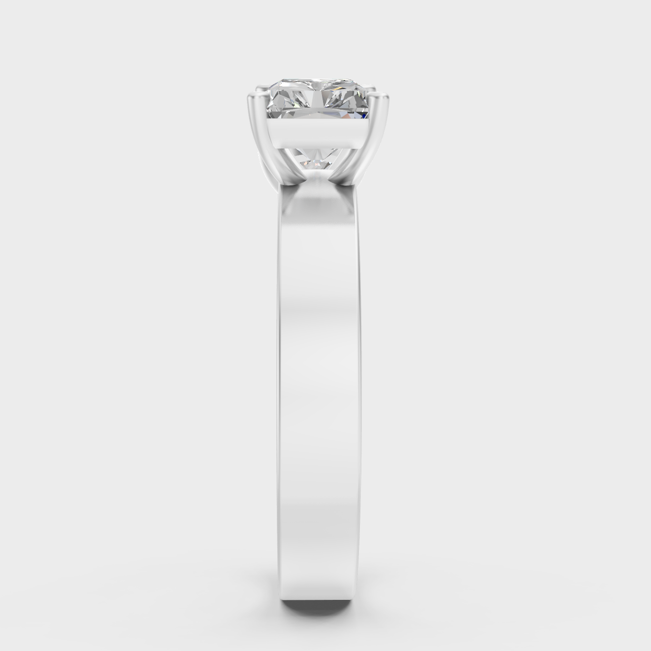 1.75 Ct Emerald & Round Lab-Grown Diamond Two-Stone Ring in
