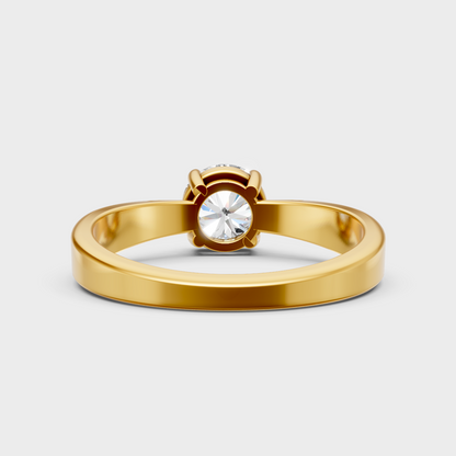 Ethical Lab Grown Diamond Engagement Ring In Yellow Gold For Women 1 Carat