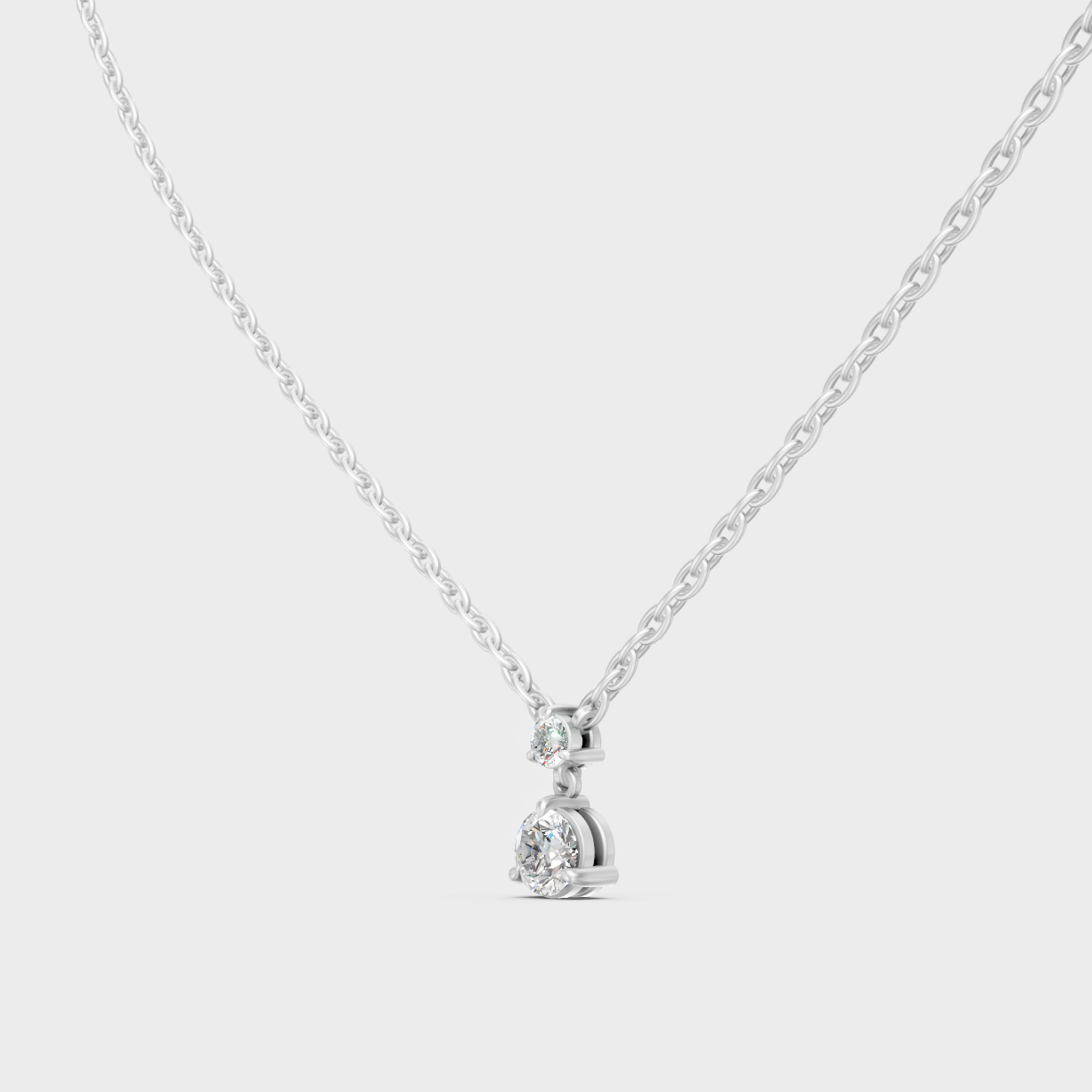 Certified 0.61 Carat Round Diamond Pendant Platinum