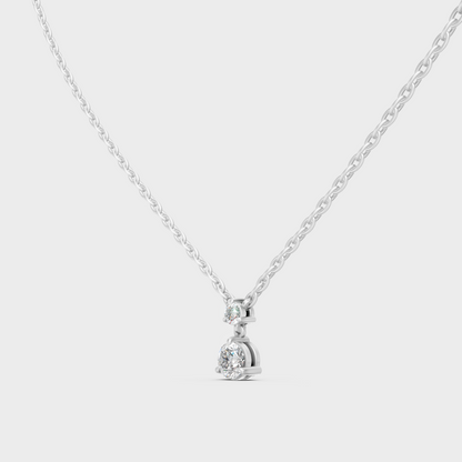 Certified 0.61 Carat Round Diamond Pendant Platinum