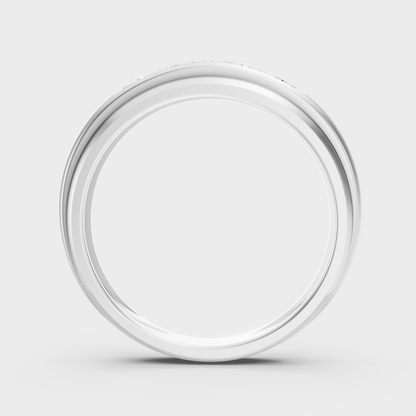 White Gold Mens Diamond Ring With Certified Lab Grown Diamonds