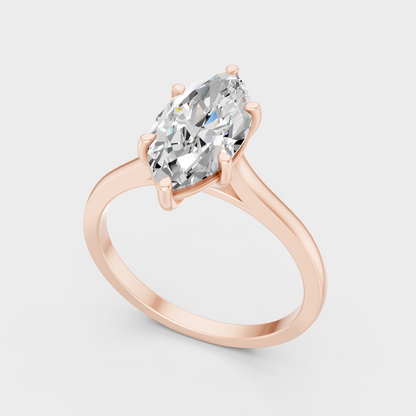 Marquise Cut Lab Grown Diamond Engagement Ring in
