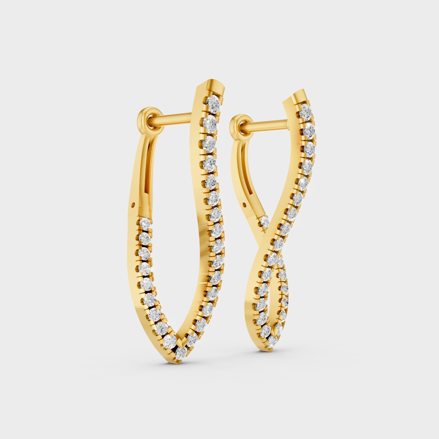 Yellow Gold Round Cut Diamond Drop Earrings 0.79 Ct Lab Created Brilliant Sparkle