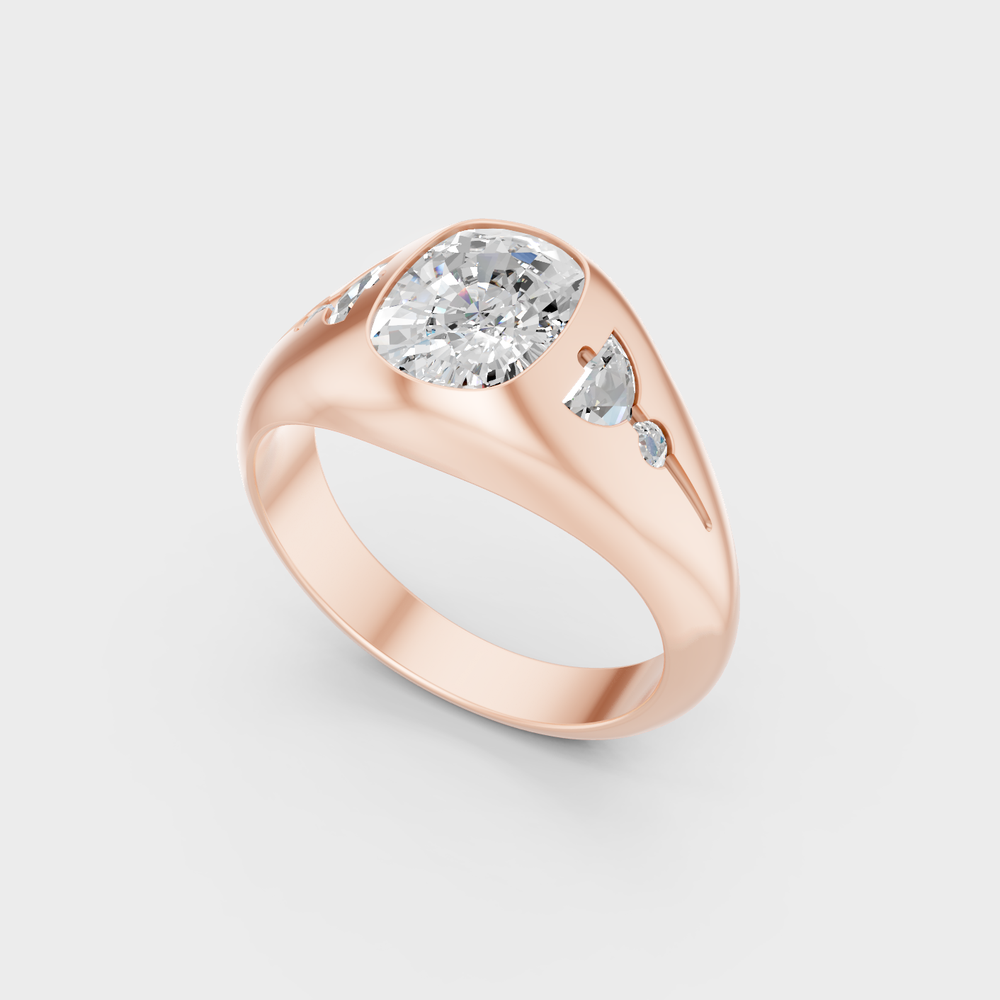 Rose Gold Cushion Diamond Ring 1.91 Ct Everyday Elegant Jewelry