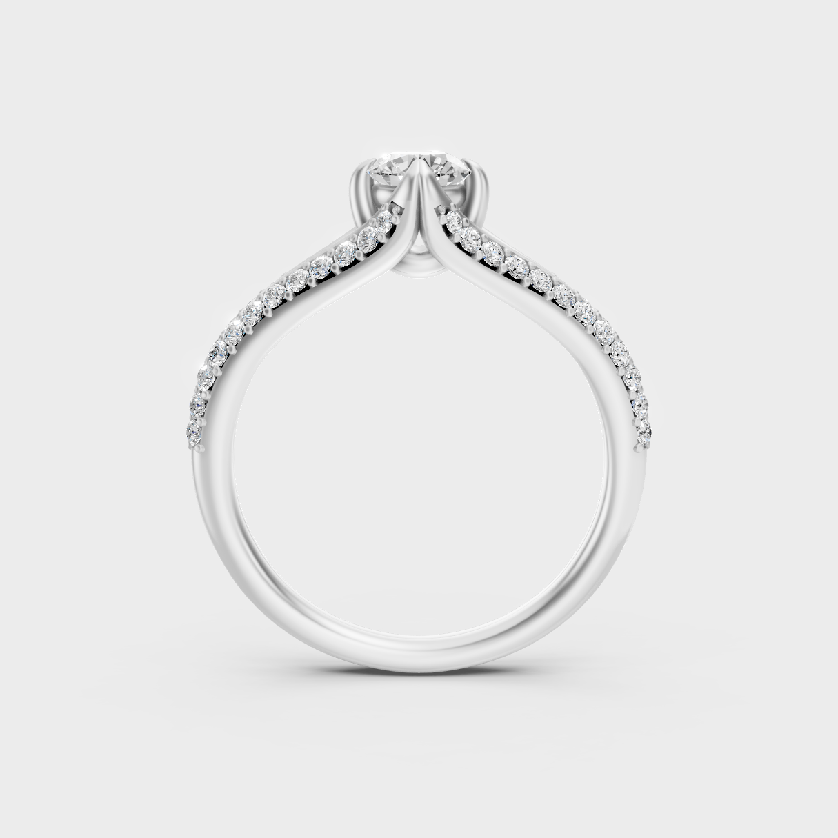  High-Polish 950 Platinum Round-Cut Lab Diamond Ring For A Brilliant Statement