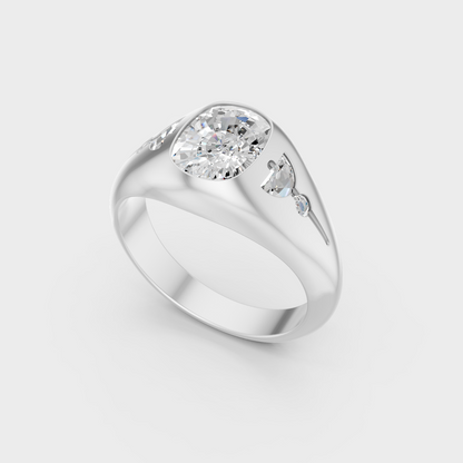 White Gold Classic Cushion Diamond Ring 1.91 Ct Fine Jewelry