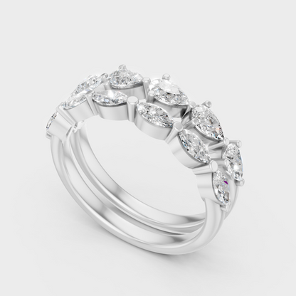 Platinum Fine Jewelry Diamond Band Set
