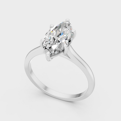 Marquise Cut Lab Grown Diamond Engagement Ring in